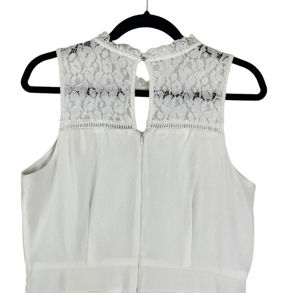 DISNEY ALICE THROUGH THE LOOKING GLASS WHITE LACE TRIM ROMPER LARGE - Picture 6 of 10